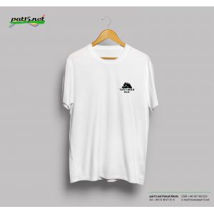 Koszulka męska JasMud 4x4 - T-shirt Premium HAFT biała