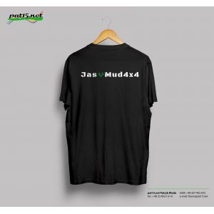 Koszulka męska JasMud 4x4 - T-shirt Premium NADRUK czarna