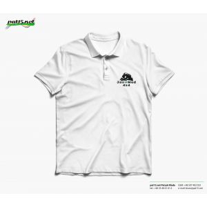 Koszulka polo JasMud 4x4 - NADRUK biała