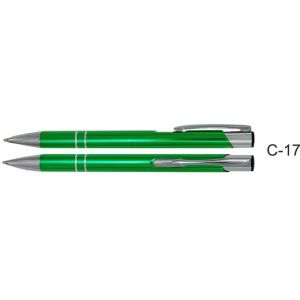 Długopis metalowy Cosmo - jasnozielony C-17
