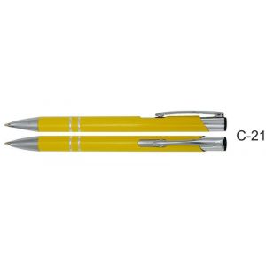 Długopis metalowy Cosmo - żółty C-21