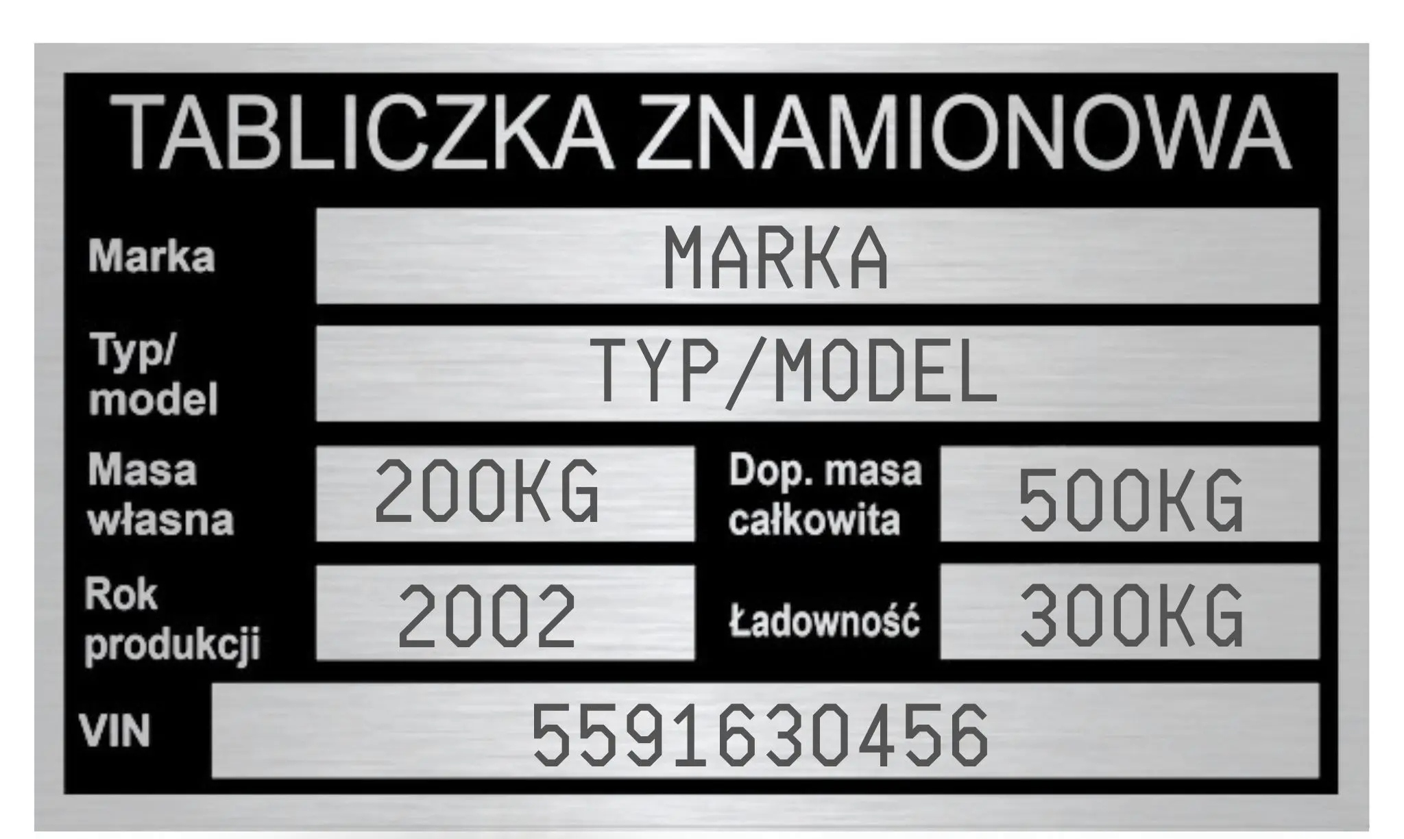 Tabliczka na maszynie