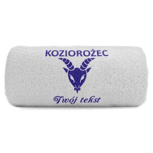 Znak zodiaku Koziorożec - Duży Ręcznik z haftem 140x70