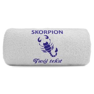 Znak zodiaku Skorpion - Duży Ręcznik z haftem 140x70