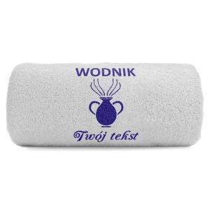 Znak zodiaku Wodnik - Mały Ręcznik z haftem 100x50